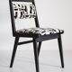 Jar Armchair in Black and White Velvet Mid-Century, Poland, 1960s