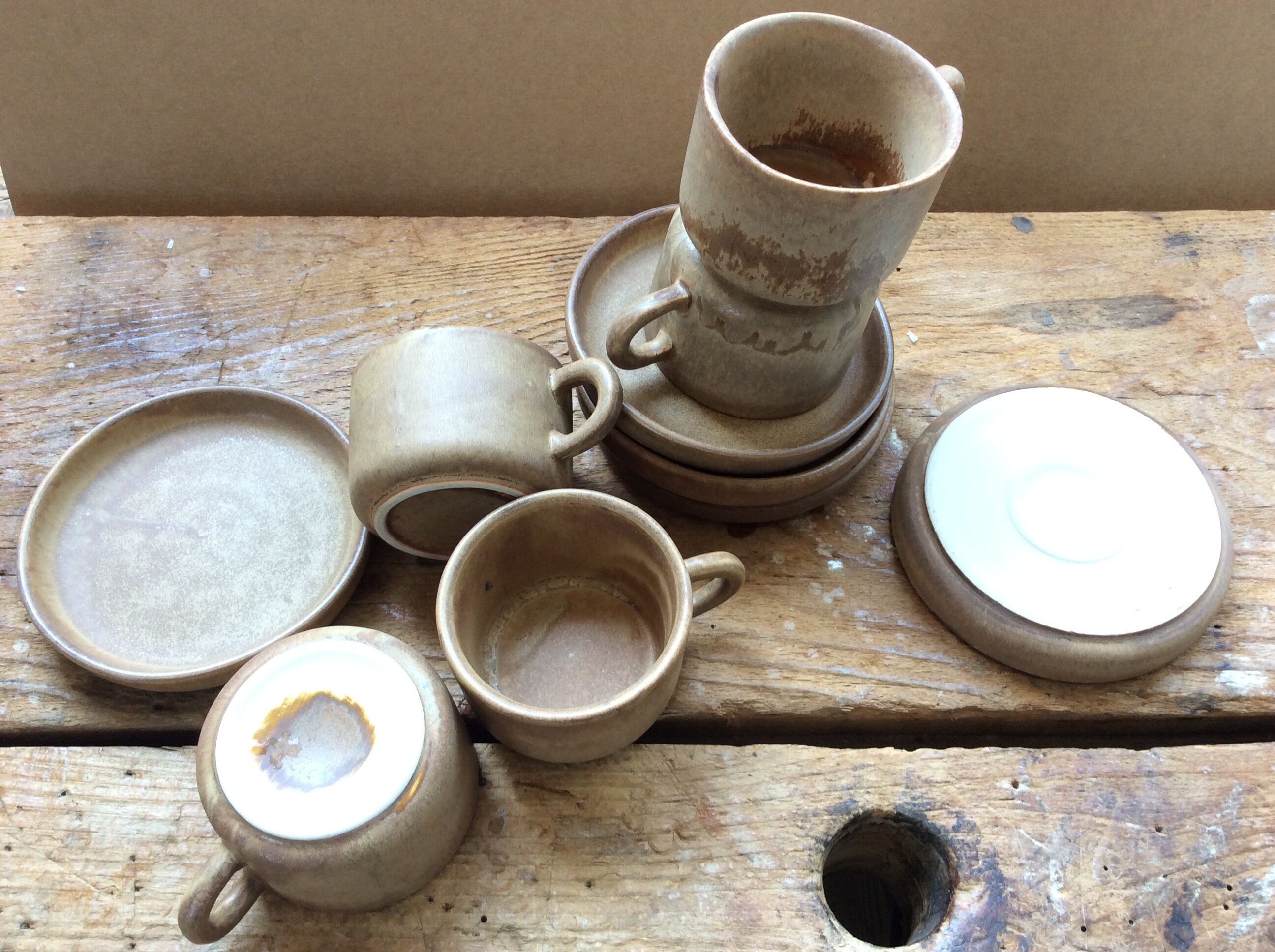 Cups in stoneware vintage