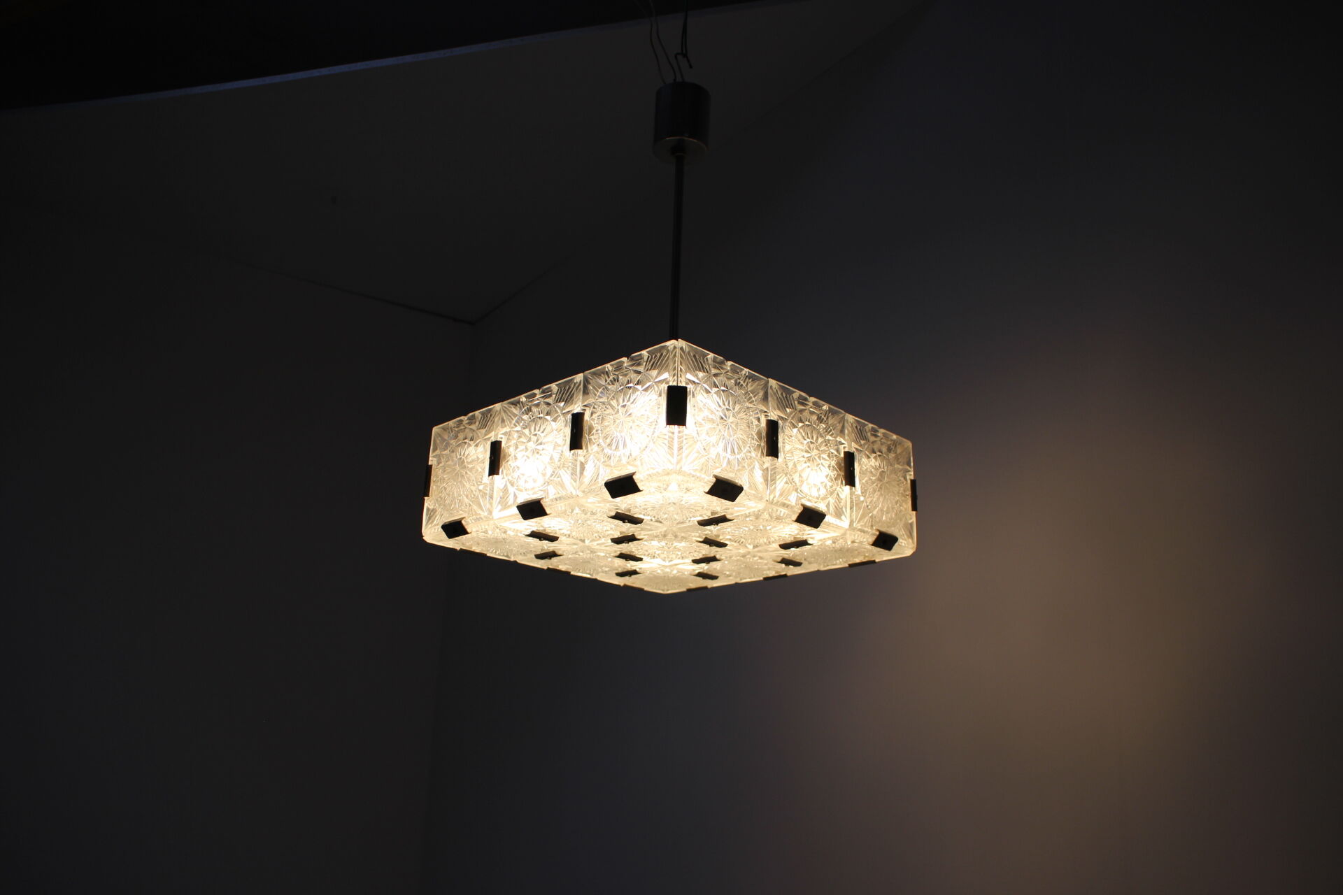 Mid-century chandelier Kamenický Šenov, Preciosa, 1970's.