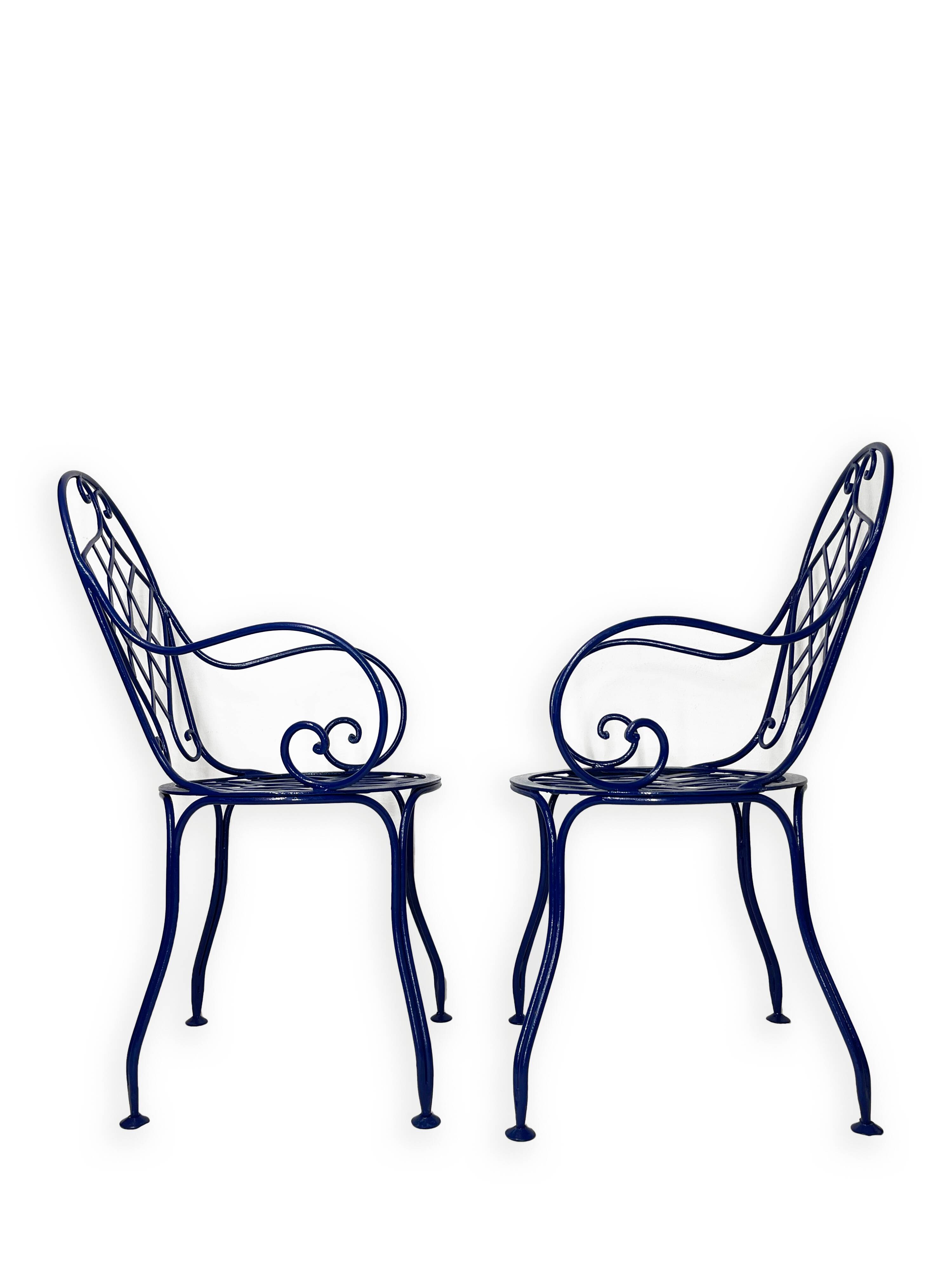 Chaises bistrot en fer forgé