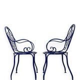Chaises bistrot en fer forgé