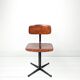 Mid Century Chaise d'école Chaise d'enfant Bois Métal Vintage Rétro Chambre d'enfant Pied Skandi Sca