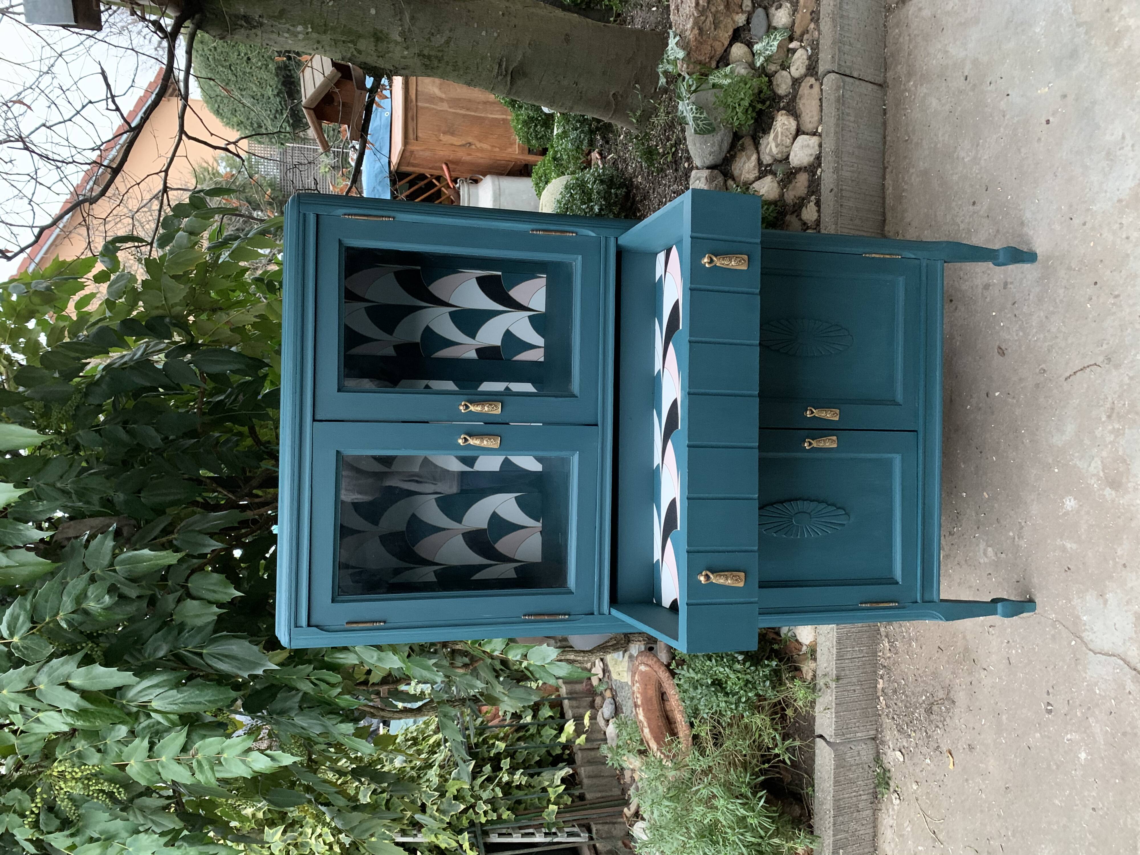 Art deco glass buffet