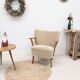 Beige cocktail armchair