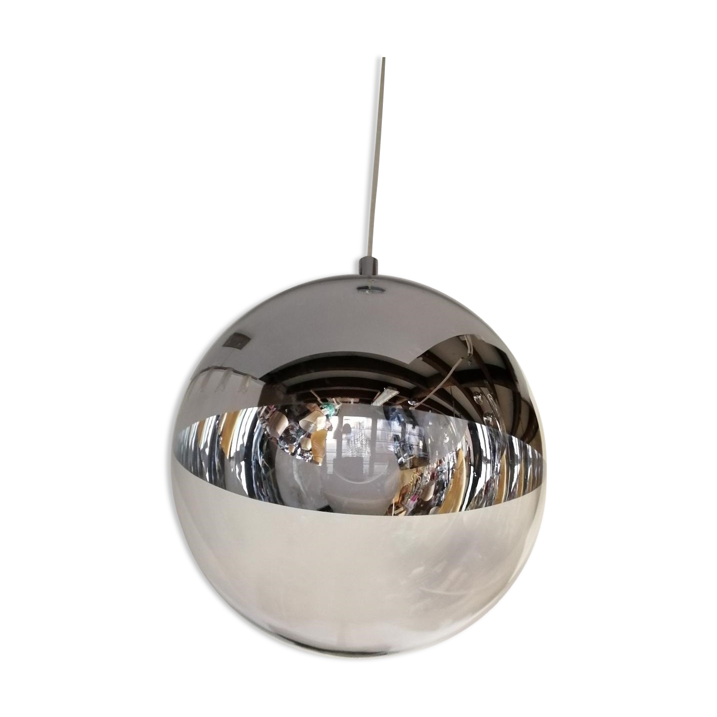Suspension lamp 70/80s in the shape of a ball