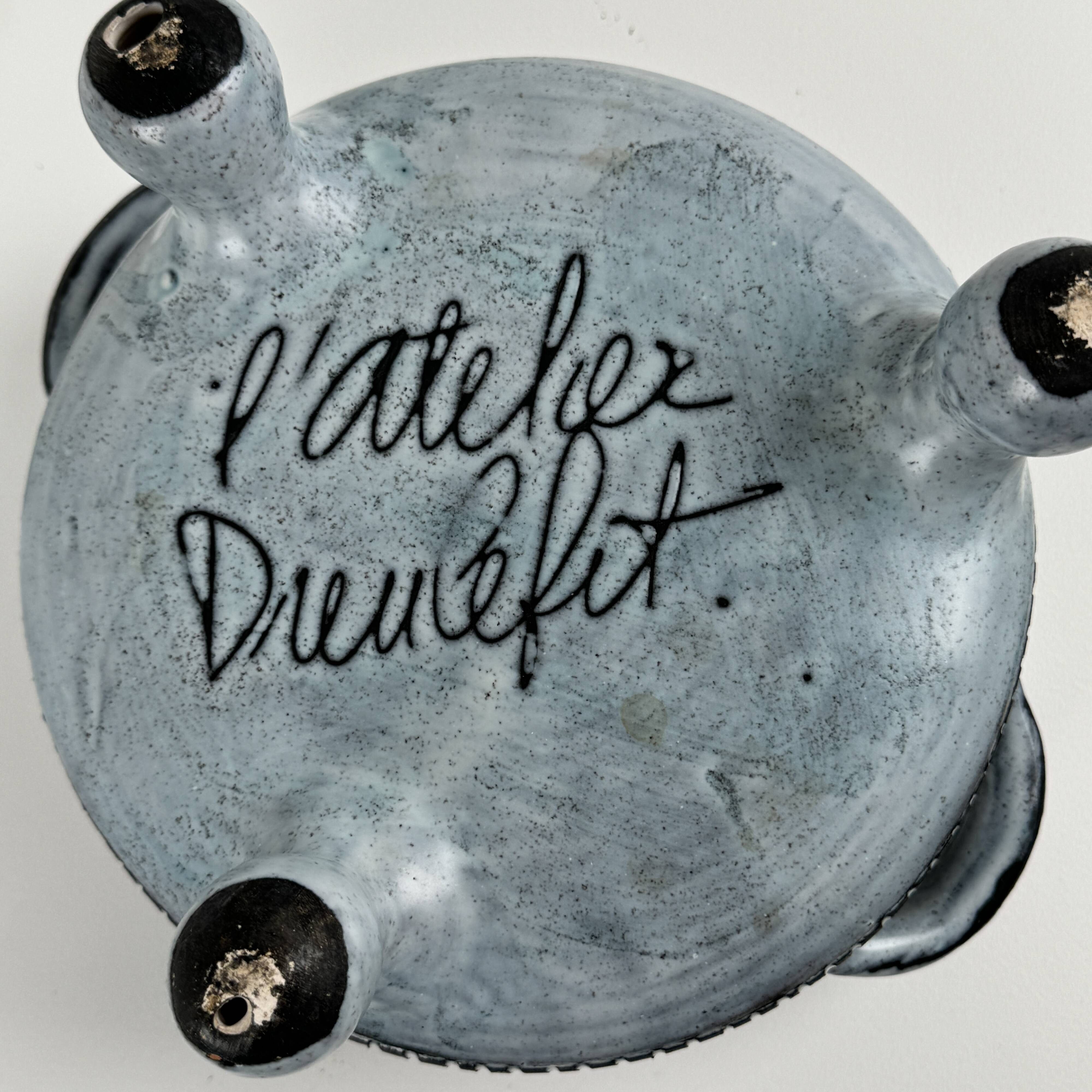 Pair of ceramic soup tureens by Jacques Pouchain, Dieulefit, circa 1960