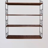 Large "string" shelf, Sweden, metal and wood