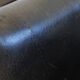 Set of 2  black/grey sheepskin leather club chairs