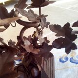 Chandelier 5 branches motifs fleurs