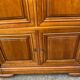 Armoire meuble tv bonnetière en merisier massif 80s
