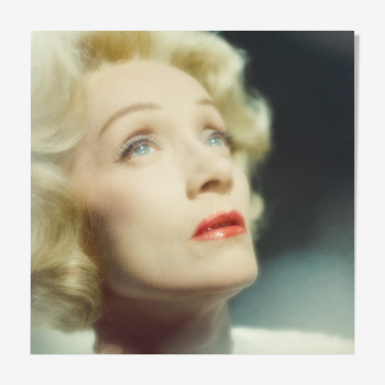 Photo print on silver color paper Marlène Dietrich format40X40cm