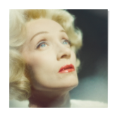 Photo print on silver color paper Marlène Dietrich format40X40cm