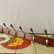 Vintage wooden wall coat rack - 6 hooks