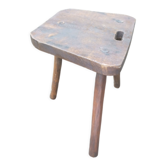 Tabouret de traite tripode brutaliste