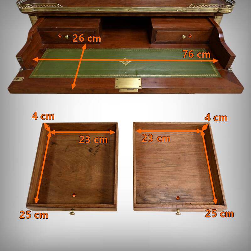 Mahogany Library Scriban, Louis XVI style – Mid-19th century