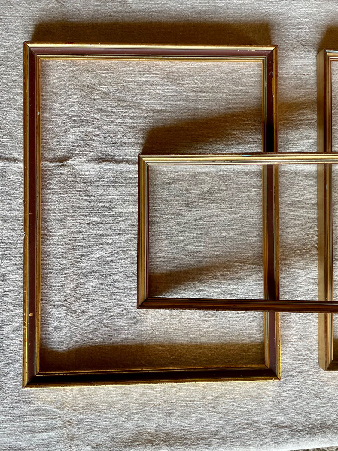 Set of gilded wooden frames