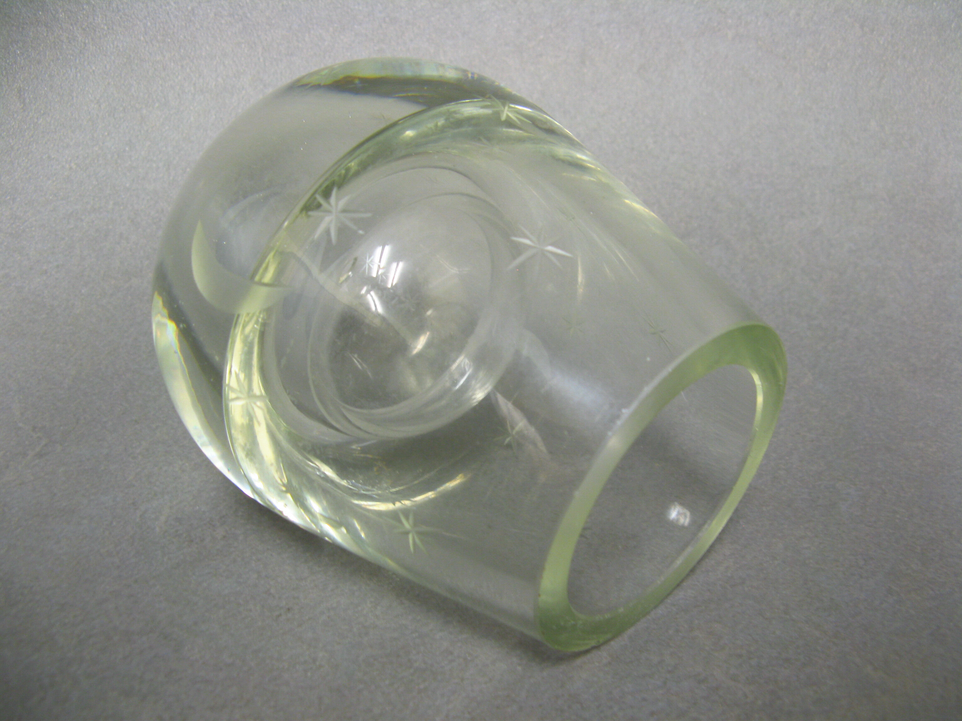 Double-sided bohemian crystal vase from the 50s/60s.