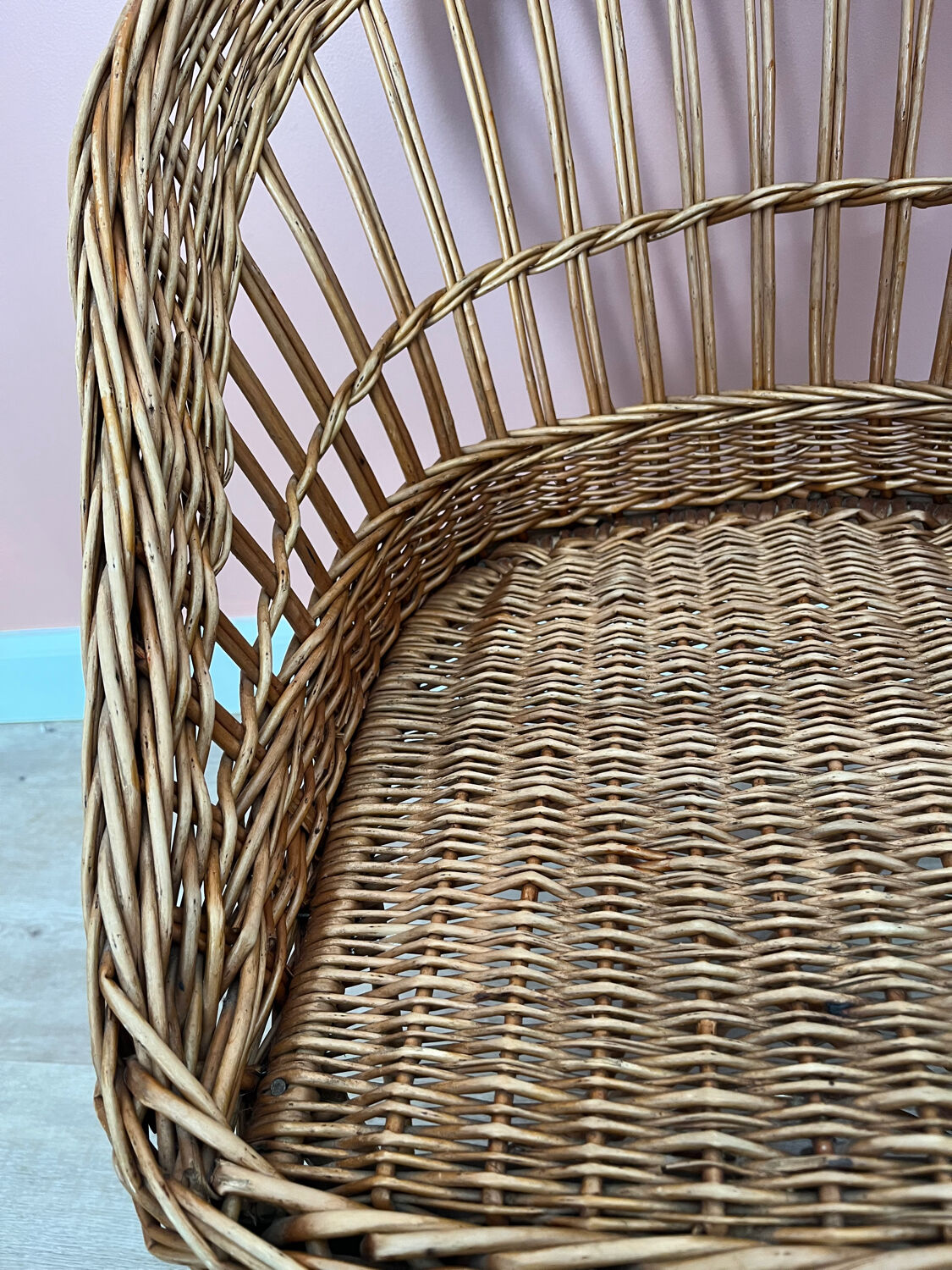 Small wicker children's armchair