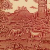 Lot of 2 hollow plates of English porcelain