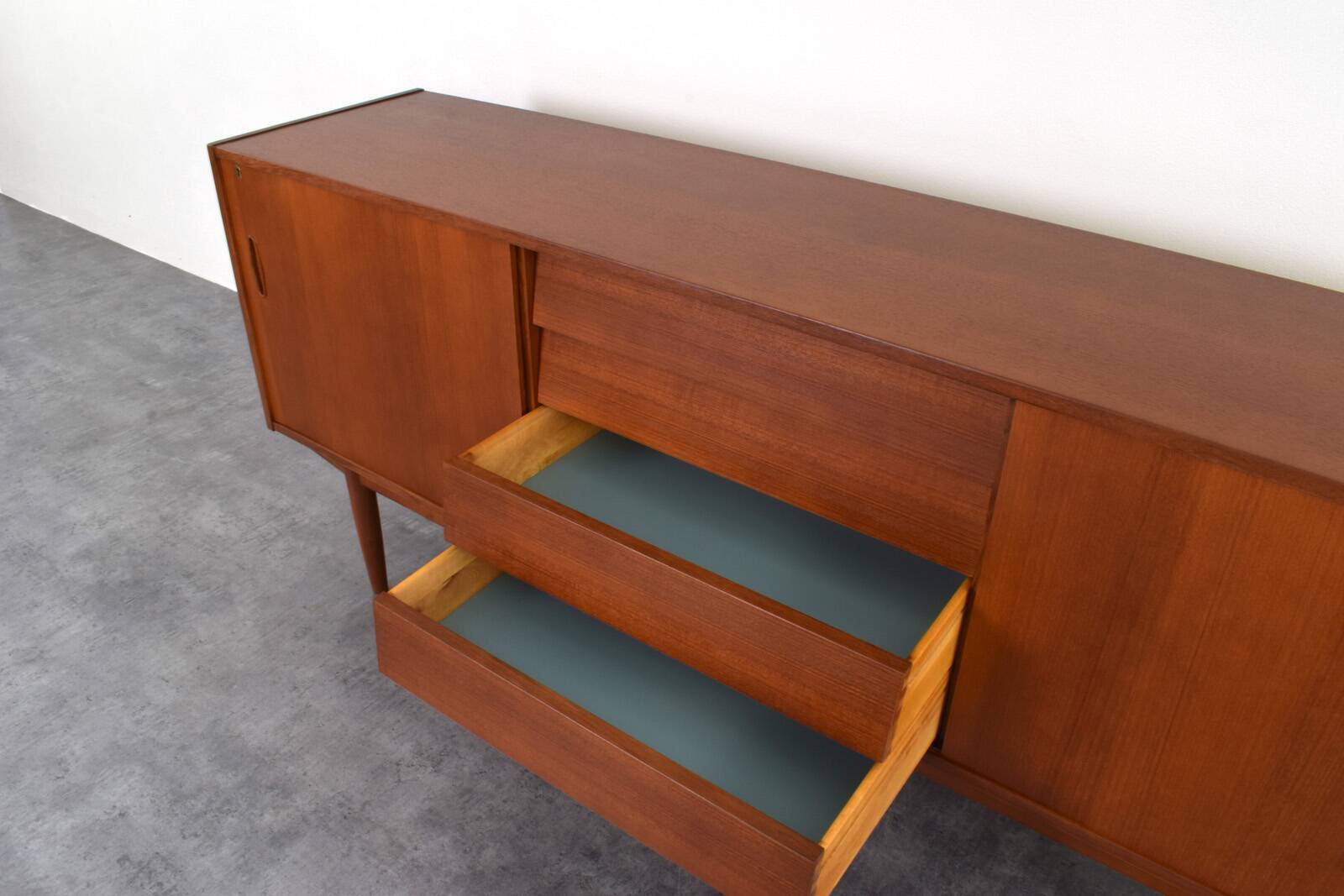 Mid-Century Teak Scandinavian Sideboard by Nils Jonsson for P.S. Heggen, 19