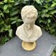 Alabaster bust of a woman signed Arnaldo Giannelli.