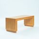 Ruudjan Kokke Dutch design slat bench sidetable, 1980s
