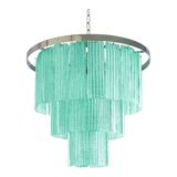 Contemporary Murano Glass Sputnik Chandelier in Sea Green Colour, Italian Style
