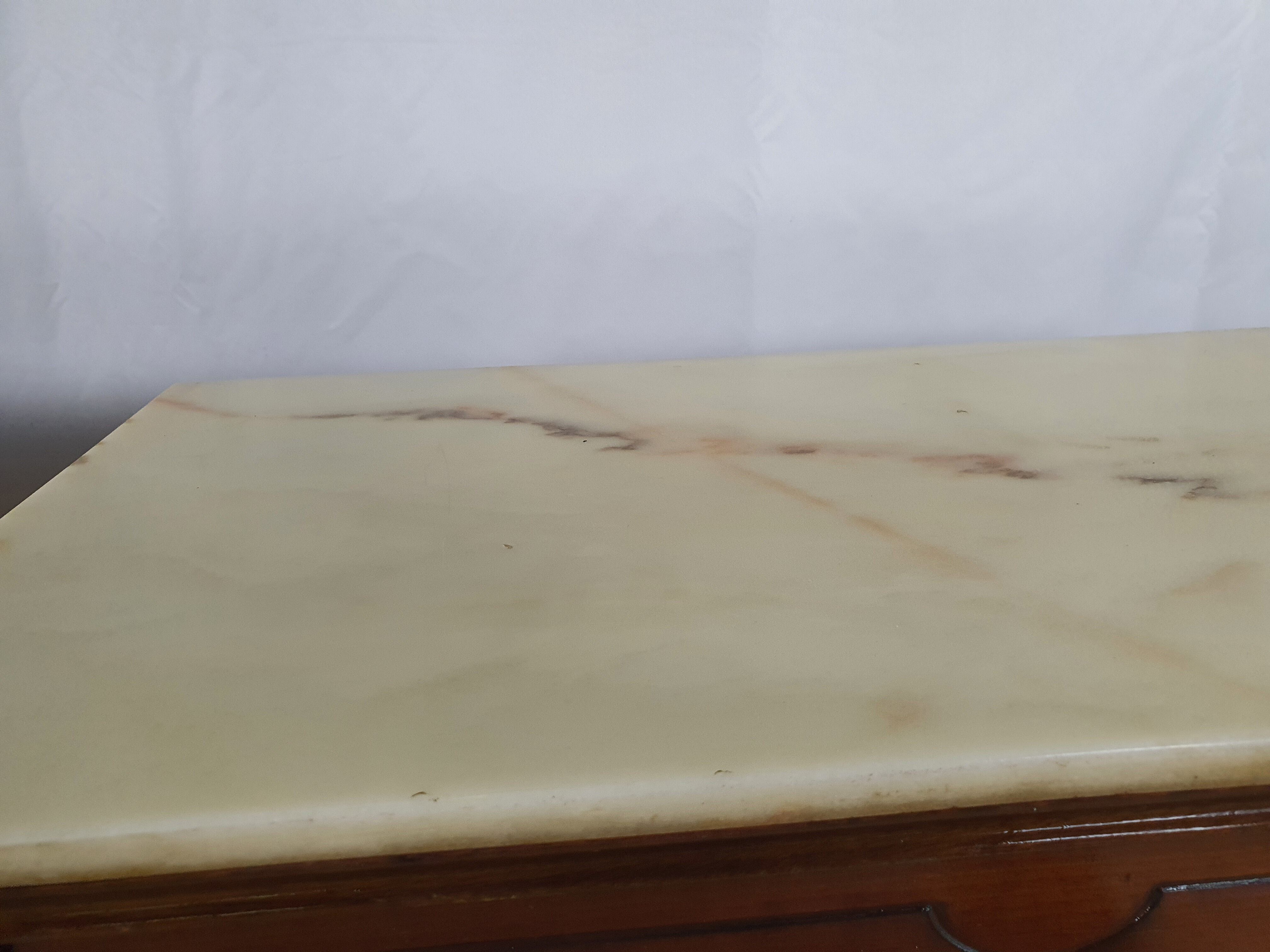 Pair of 1960s bedside tables with marble