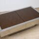 Vintage glass and aluminum bar coffee table, 1970