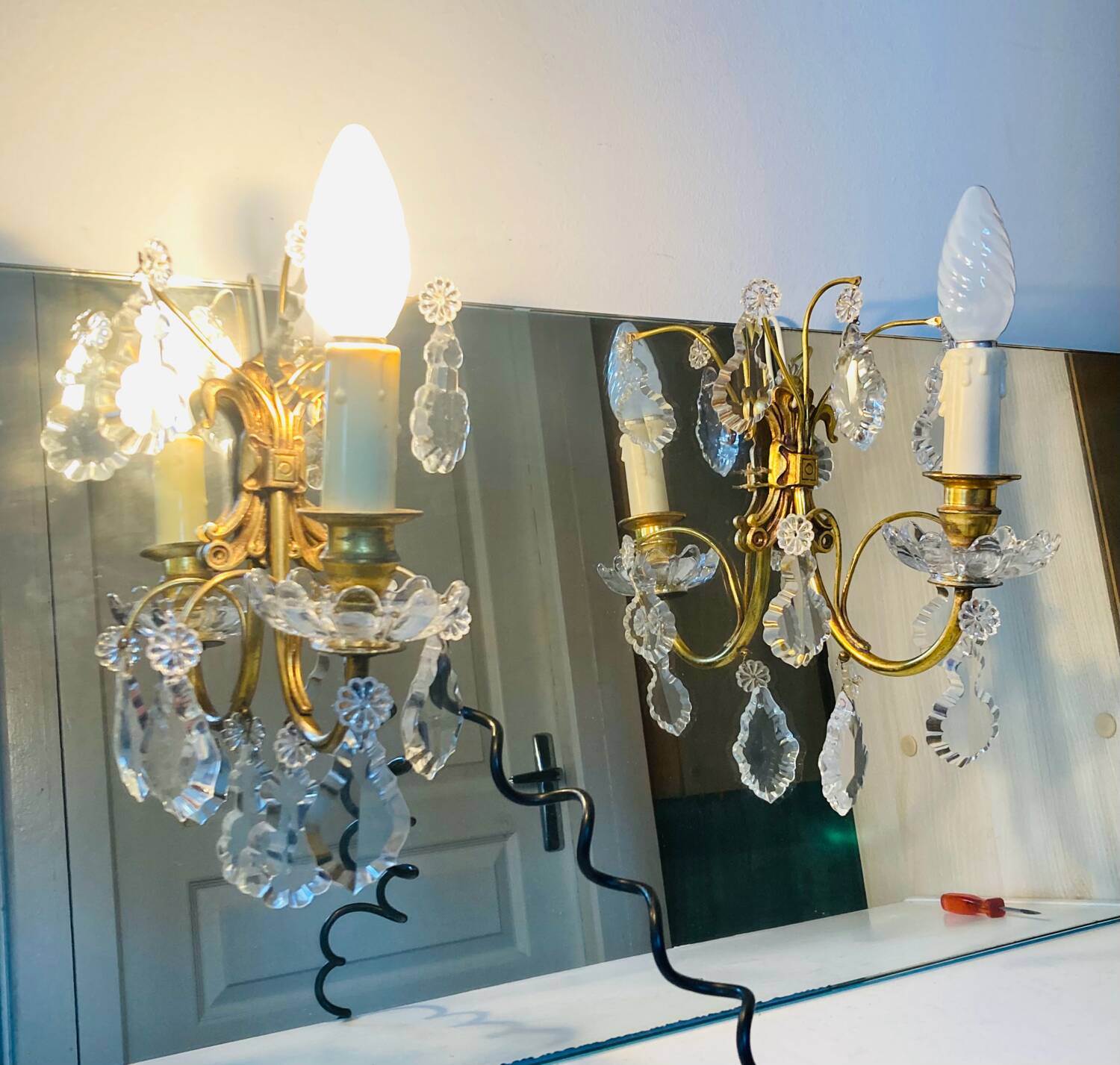 Bronze appliques + pendants from the 19th century marked FRANCE LH