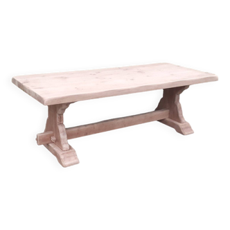 Monastery table solid oak raw wood