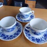 3 vintage cups and saucers