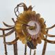 Suspension vintage 1970 pagode faux bambou