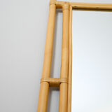 Mirror with bamboo frame