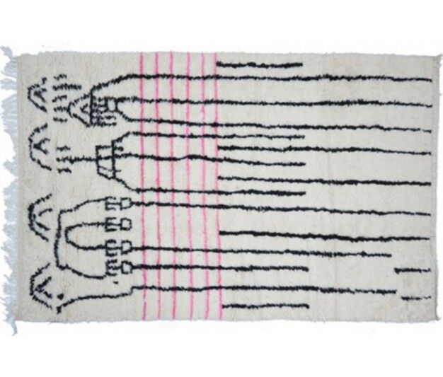 Colorful Berber carpet 245x138cm