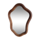Asymmetrical mirror in vintage wood - 39x29cm