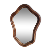 Miroir asymétrique en bois vintage - 39x29cm