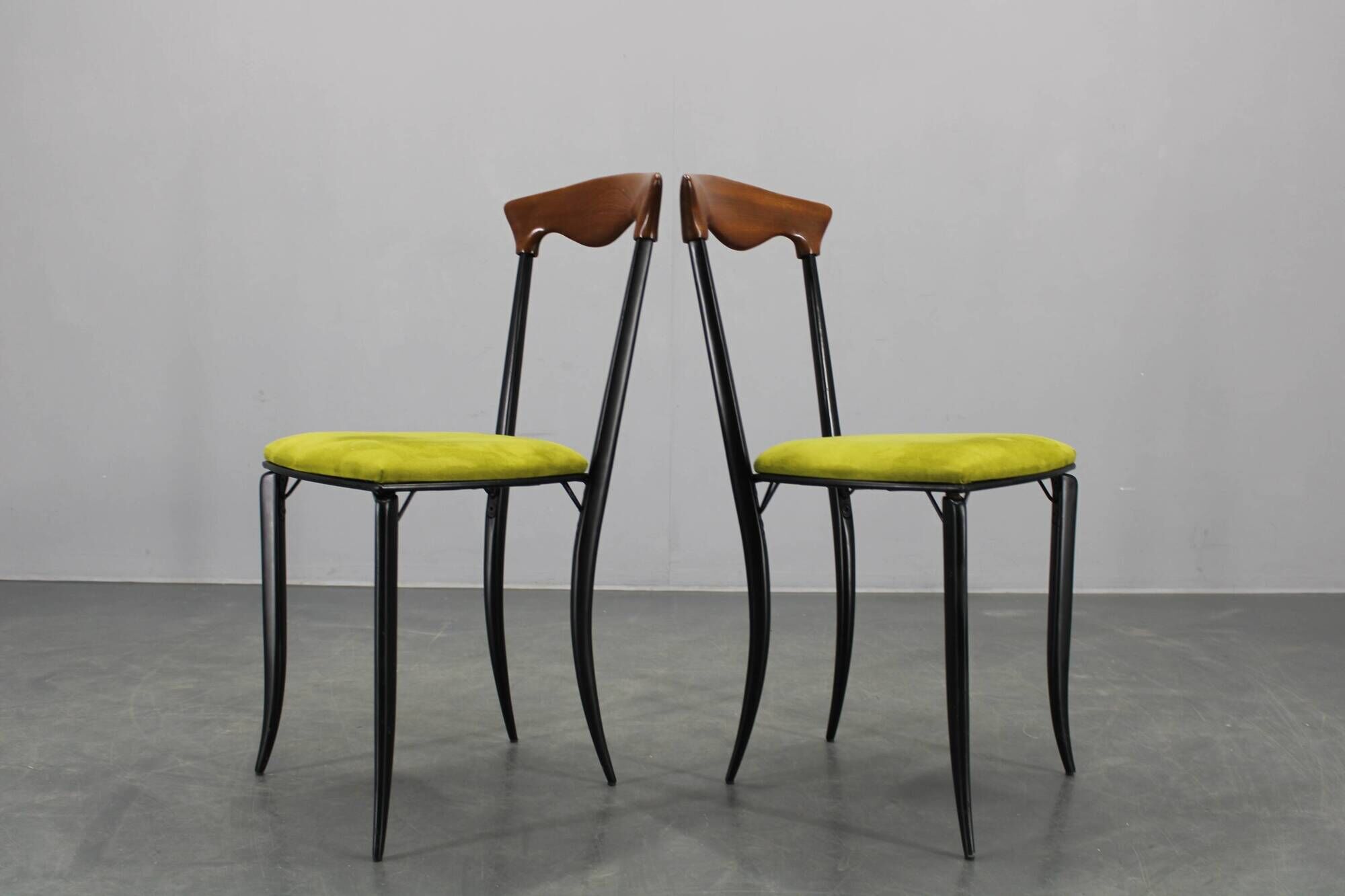 1970s set of eight Charme dining chairs by Fasem, Italy