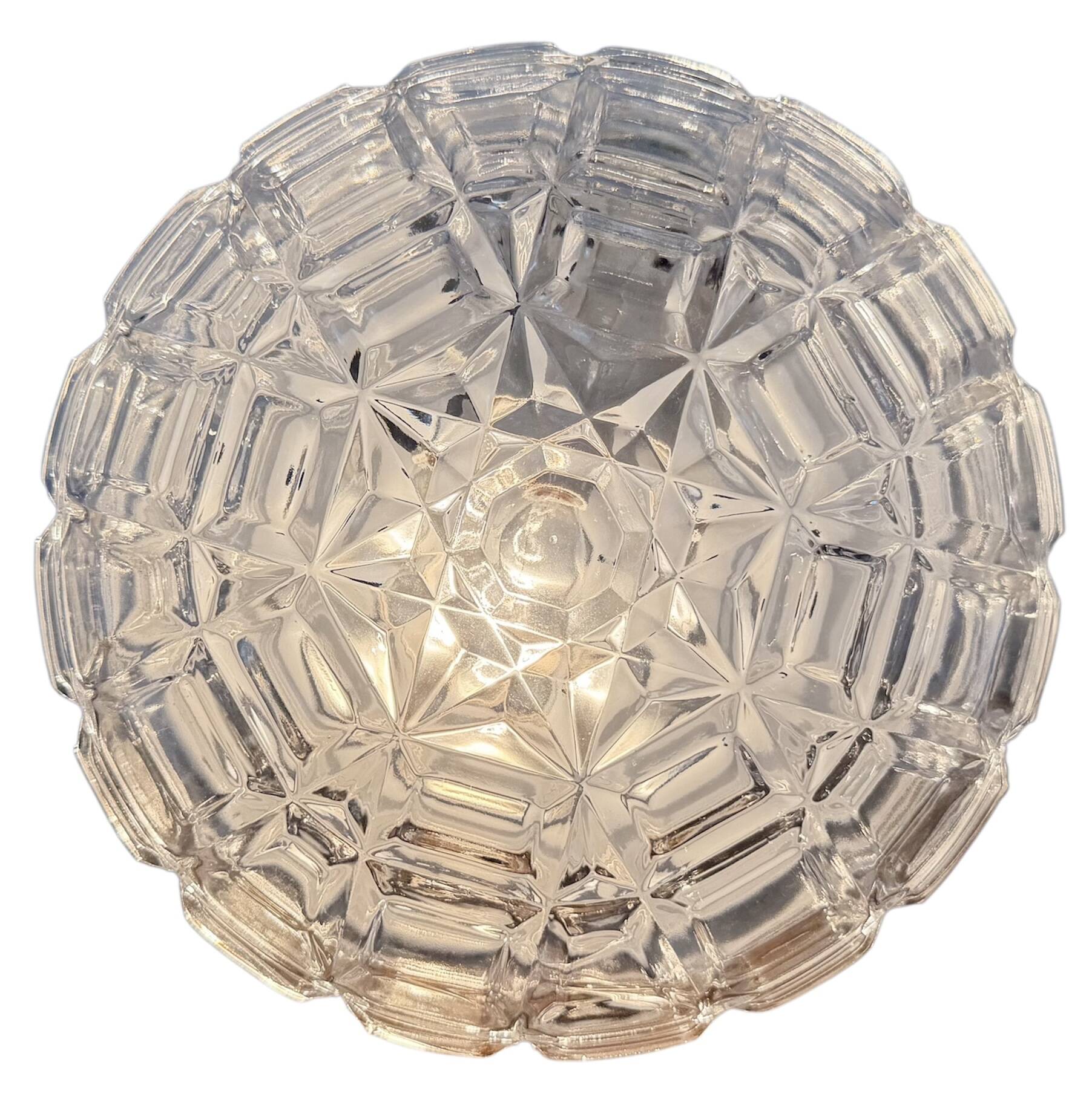 Vintage Glass Wall or Ceiling Light, 1970s