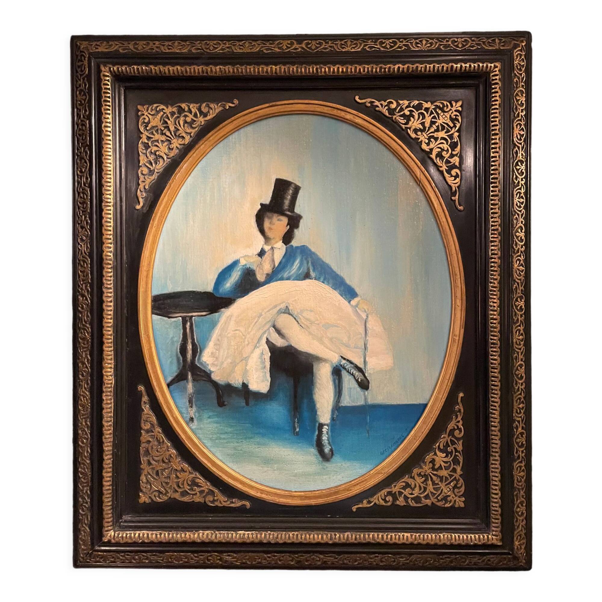 Oil on cardboard ' the amazon ́