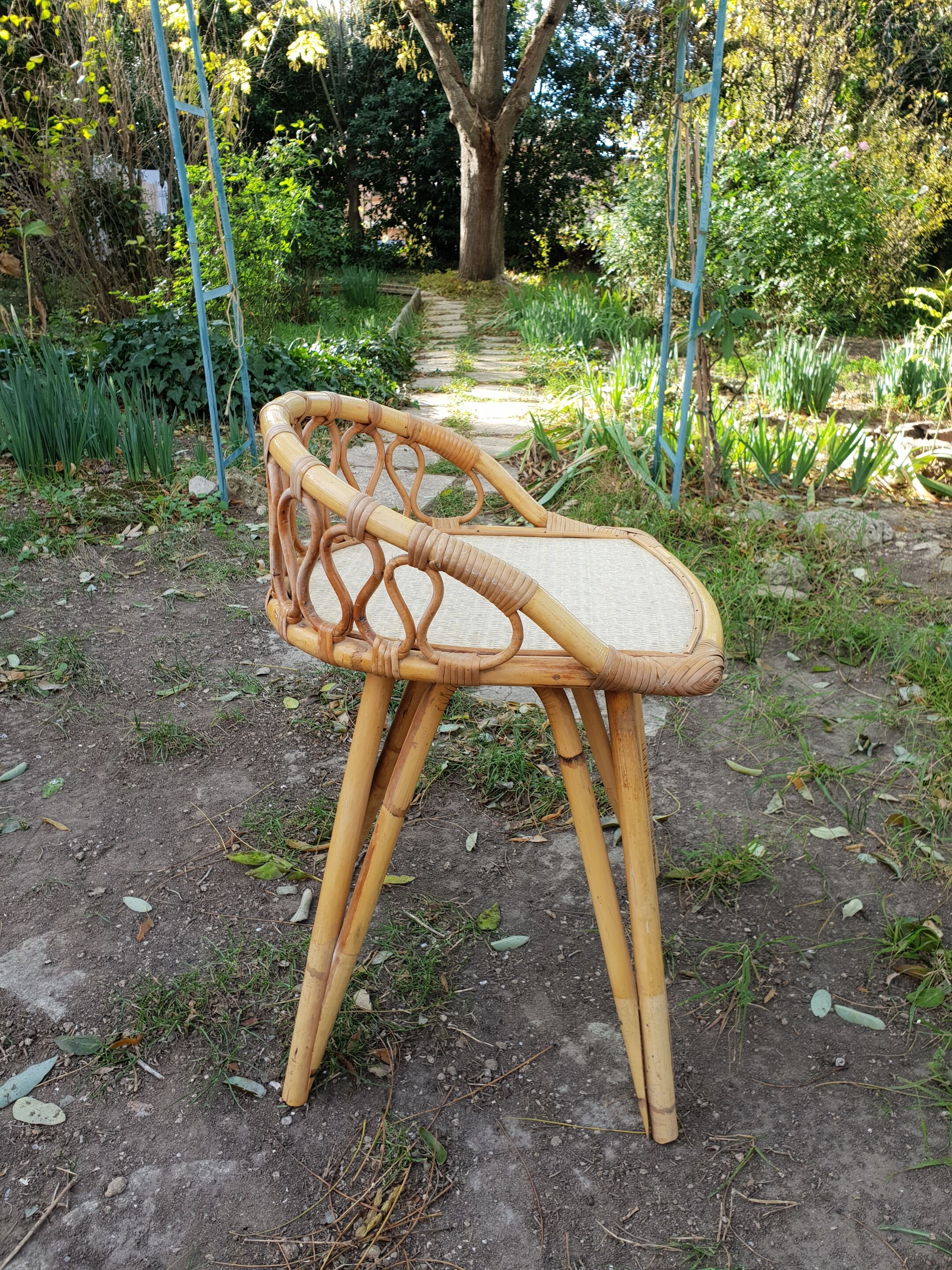 Pair of bedside rattan 1970