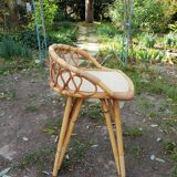 Paire de chevets en rotin 1970