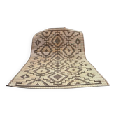 Natte touareg vintage en cuir et roseau