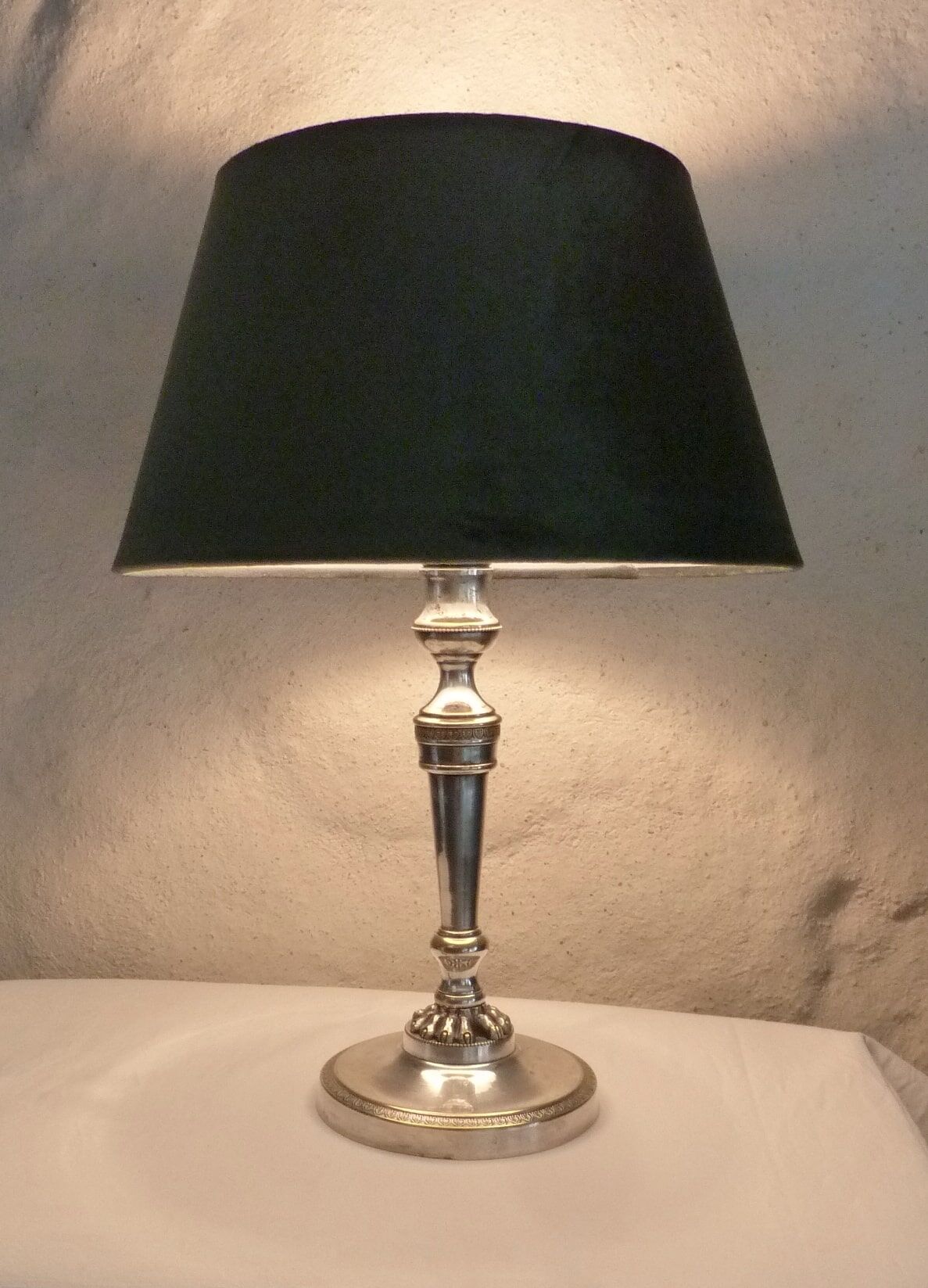 Silver metal Empire Lamp