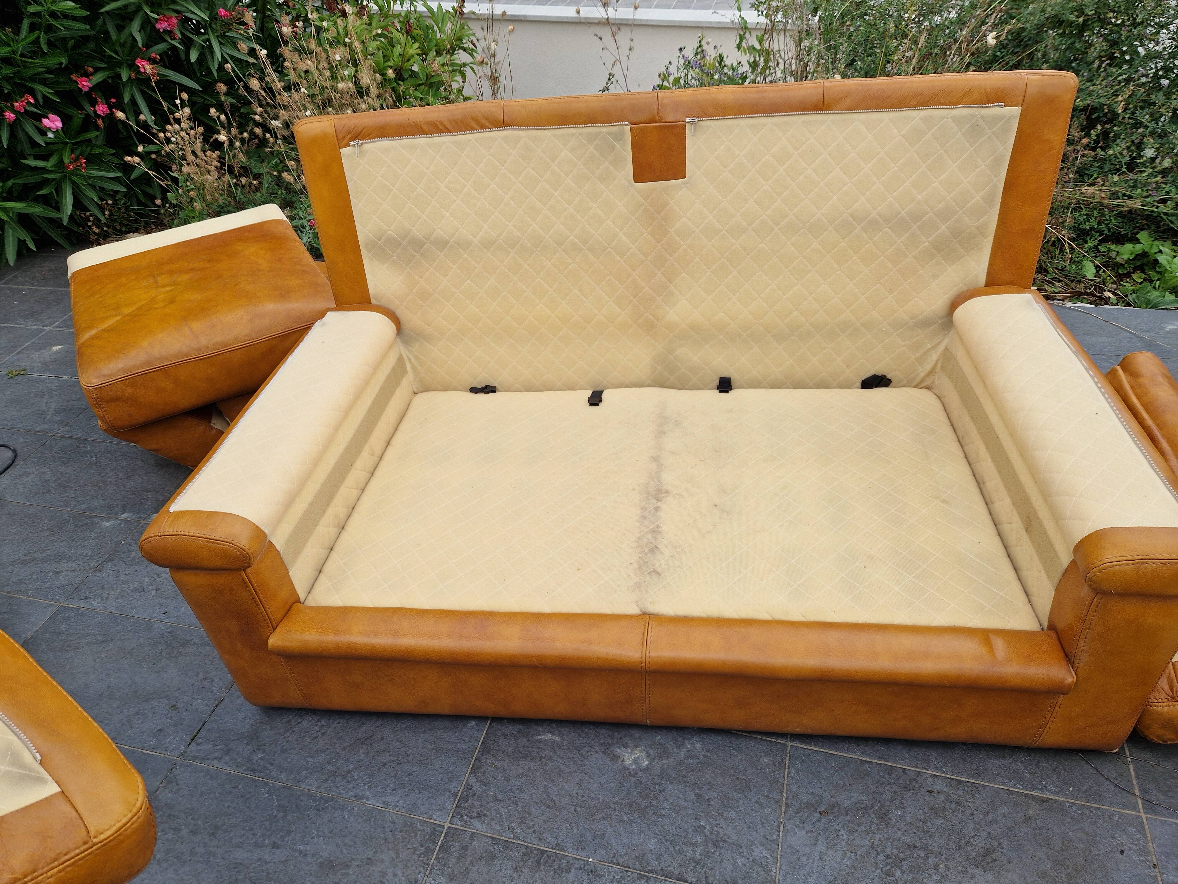 Canape 2 seater full grain leather