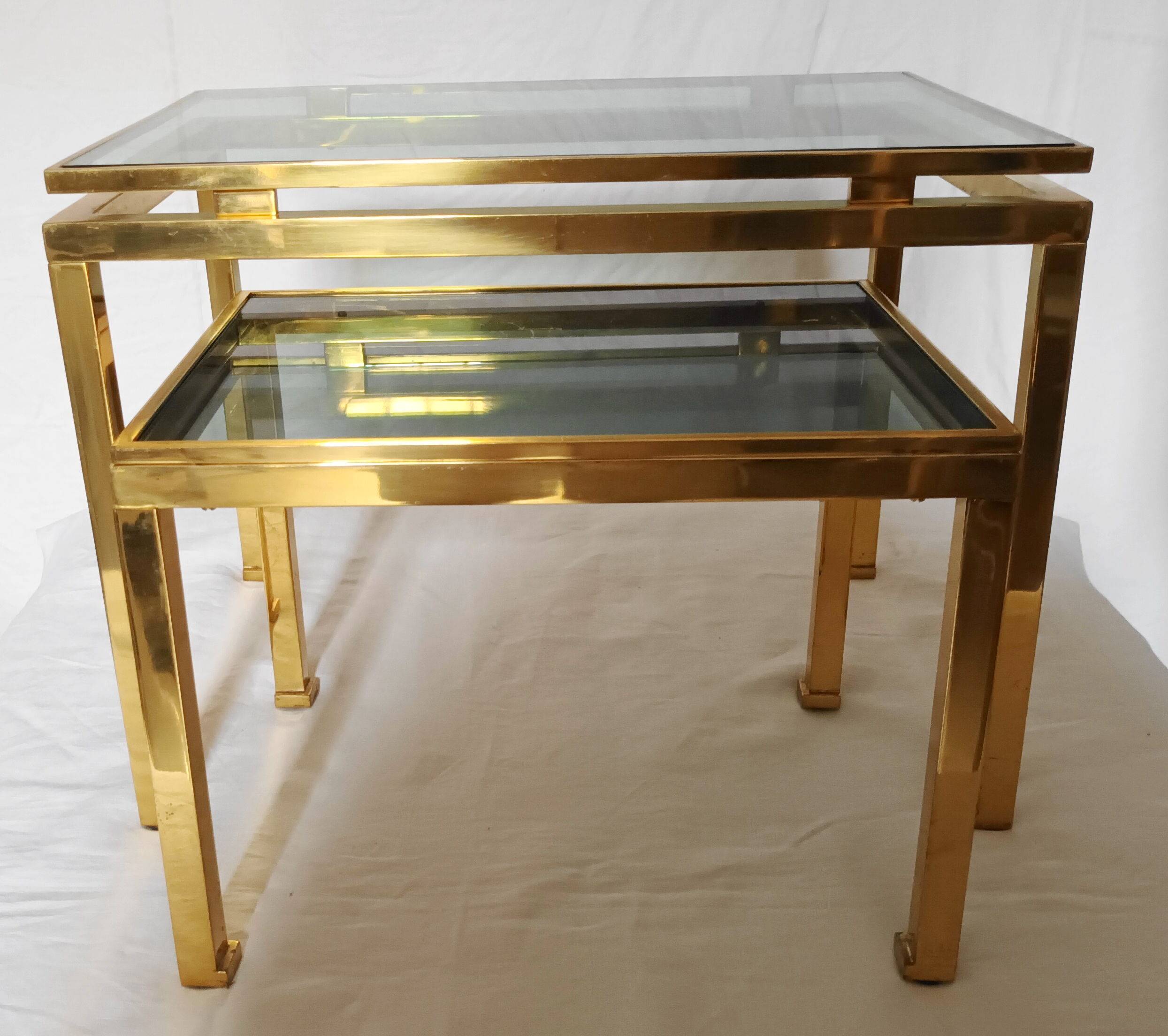 2 nesting tables by Guy Lefèvre for the Maison Jansen of the 70s