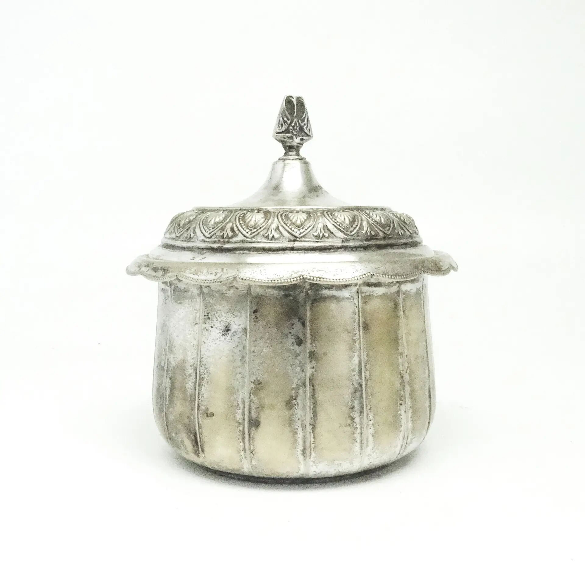 Sugar bowl, eclecticism, silver-plated brass, WMF, Germany, early 20th century