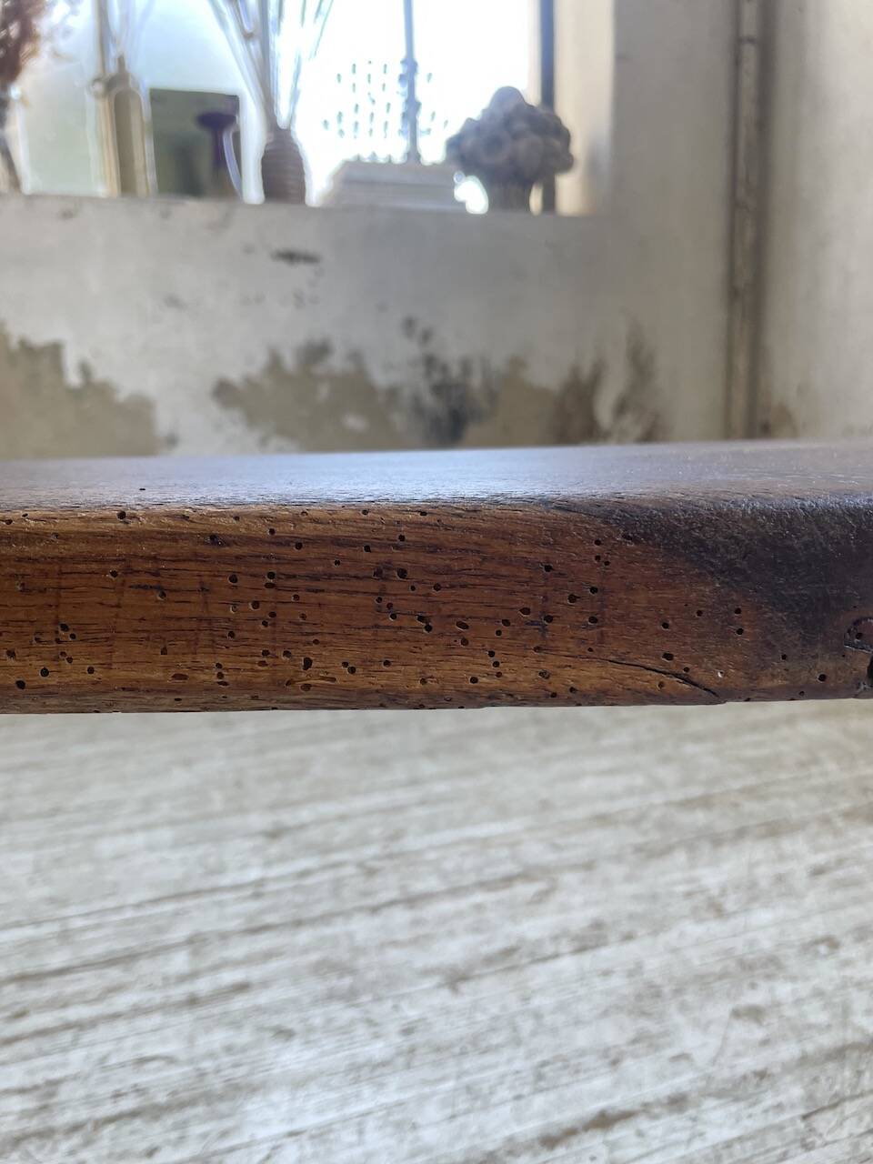 Solid oak bench 230 cm