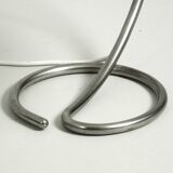 Large Mid Century metal table lamp with plastic shade by Schanzenbach Germa