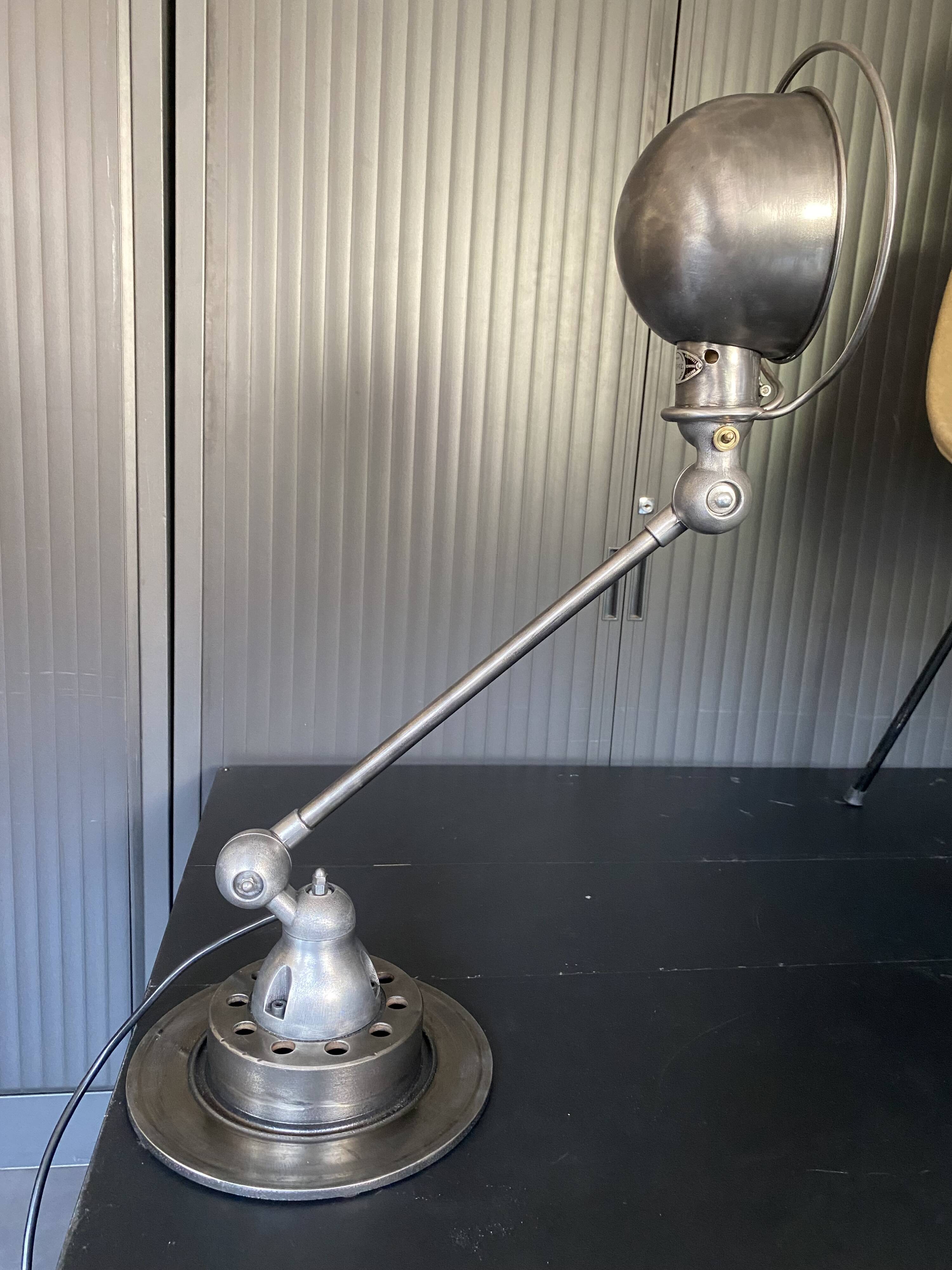 Lampe jieldé 1 bras patine graphite industriel vintage